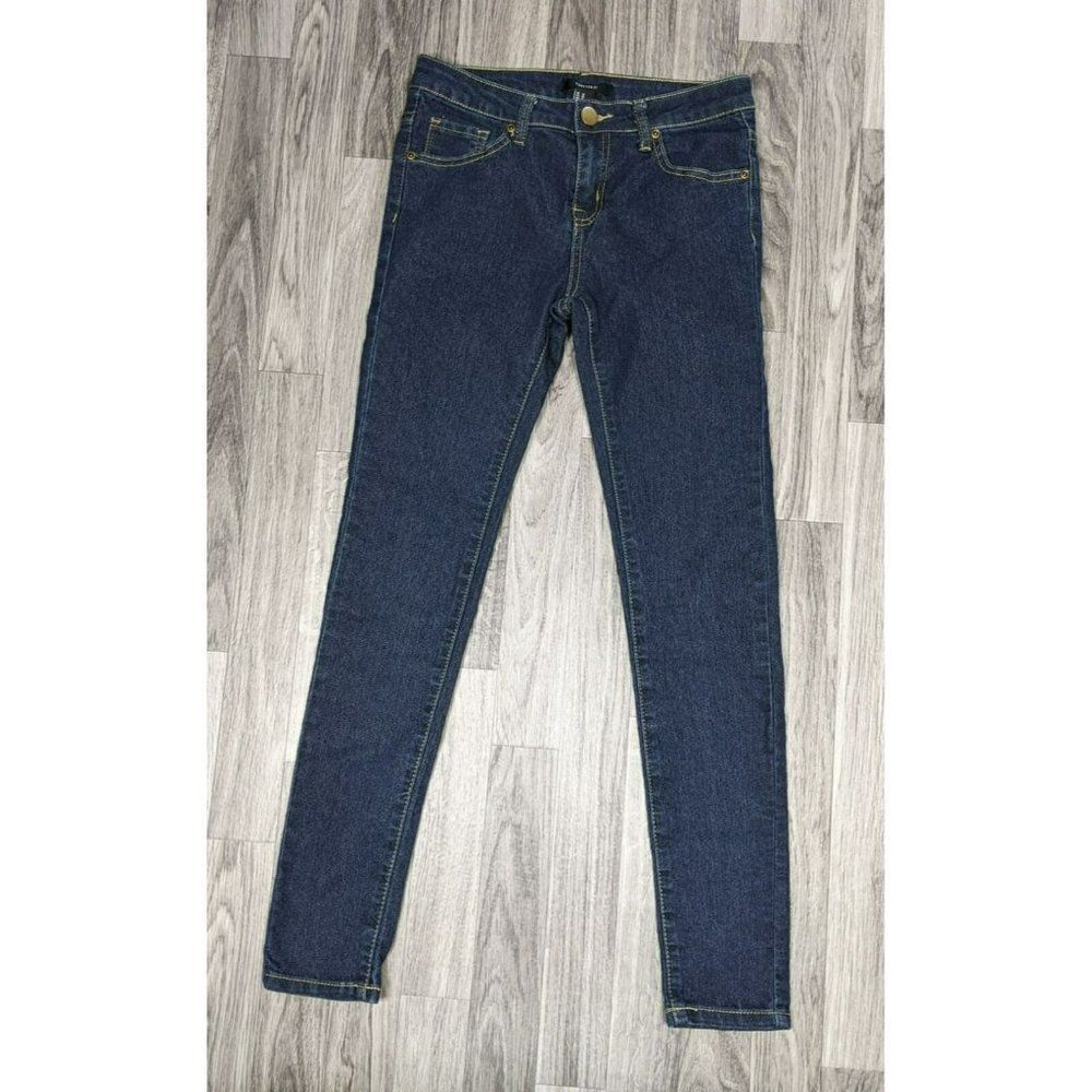 (3/$35) Forever 21 Womens Size 25 Pockets Dark Wash‎ Skinny Denim Blue Jeans